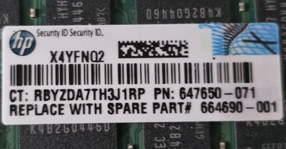 Samsung 32GB (4x8) M393B1K70DH0-YH9Q8 PC3L-10600R-09-11-E2-D3 Server Memory 2Rx4 - Image 2 of 3