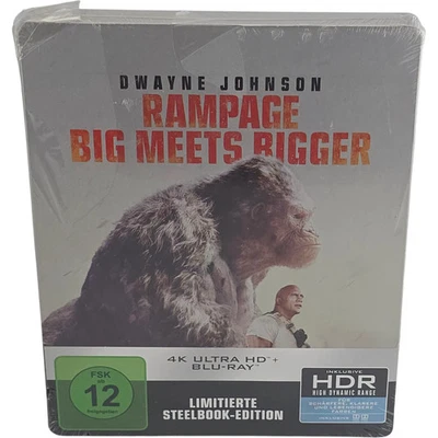 Rampage Steelbook 4K Ultra HD + Blu-ray Dwayne Johnson Zone B - Bild 1 von 4
