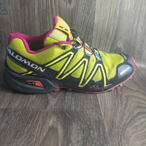 Salomon Speedcross 3 Hiking Shoes Womens 7.5 Green Pink Trail Running Sneakers - Picture 9 of 15