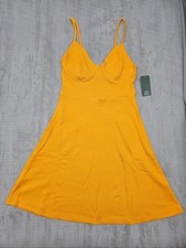 Mini Knit Skater Dress - Gold - Yellow Wild Fable - Size Medium