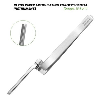 10 Pcs Paper Articulating Forceps Stainless Steel Dental Instrument German Grade