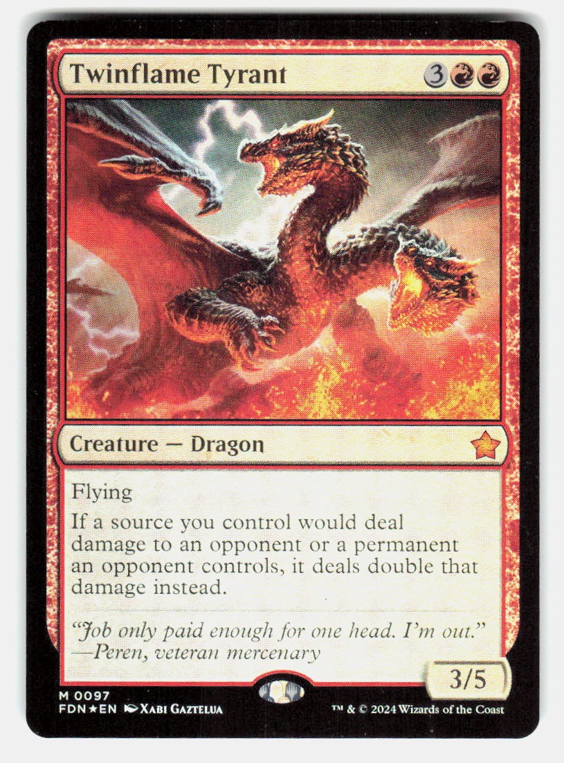 Twinflame Tyrant FDN #97 Foil NM MTG