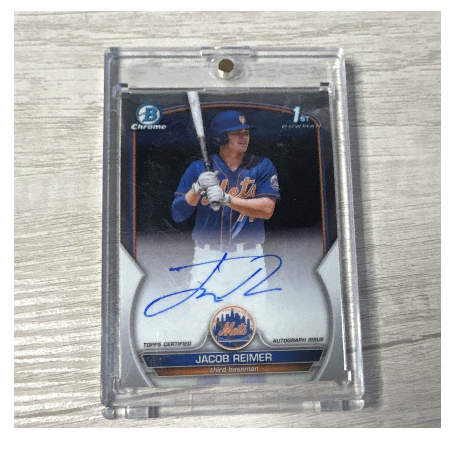 Topps 2023 Bowman Chrome Jacob Reimer Mets Auto Prospect Autographs #CPA-JRR