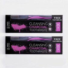 2x XOC Charcoal Cleansing Toothpaste 100ml + Free Toothbrush | Removes stains 34.95 per litre