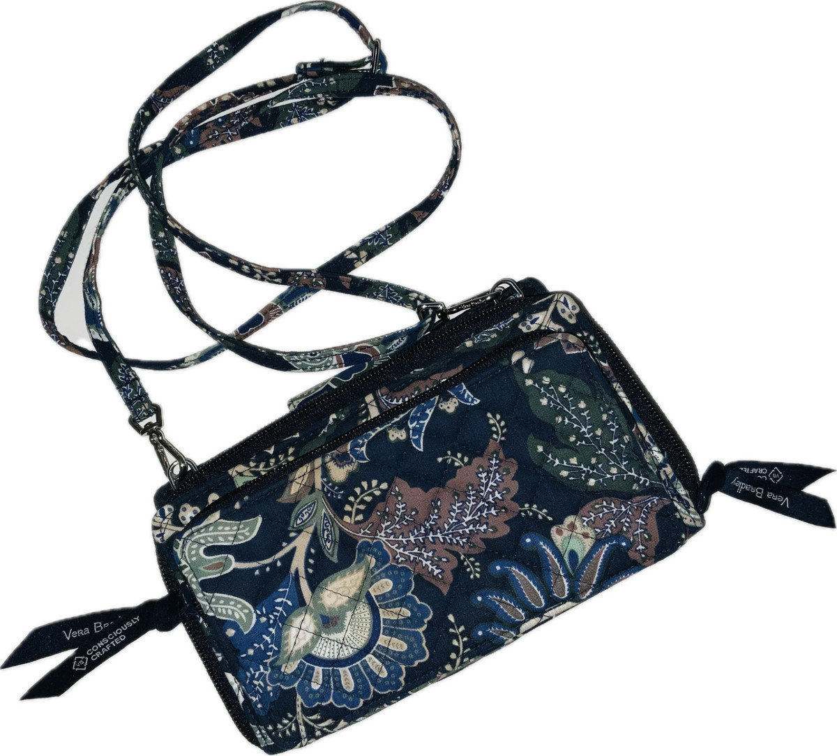 Vera Bradley All in One Crossbody Bag Java Navy Camo Retired Pattern View 2
