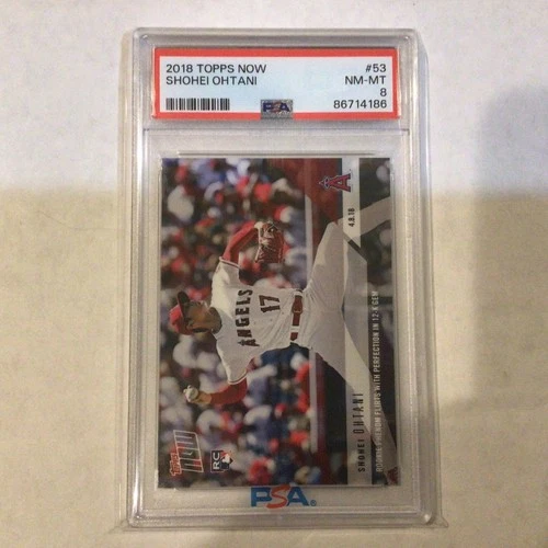 2018 Topps Now Shohei Ohtani RC #53 PSA 8 nm-mt 12K Flirts With Perfection