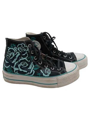 Converse Baskets Montantes Femmes Noir Motif Floral Chuck Taylor (EU 38) - Photo 1/4