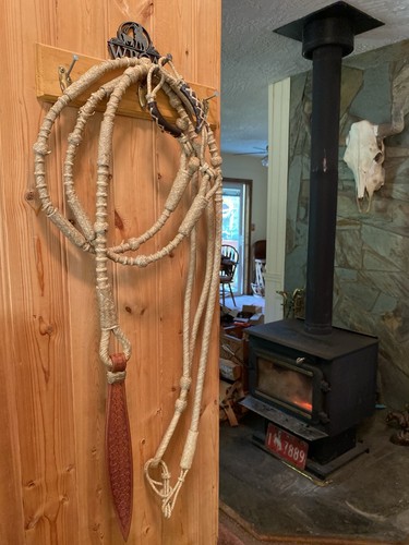 Vintage Rawhide Braided Romal - Romel Reins Vaquero Cowhorse Cowboy Tack USA