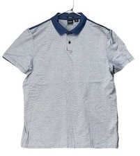 Hugo Boss Black Label Men's Grey B-Penrose Mercerised Regular Fit Polo Shirt L