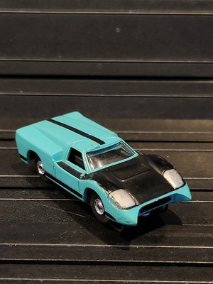 #ad #ad AURORA TJET GOOD HO #1430 FORD quot;Jquot; TURQUOISE BLK HOOD STRIPES W CHASSIS $65.38