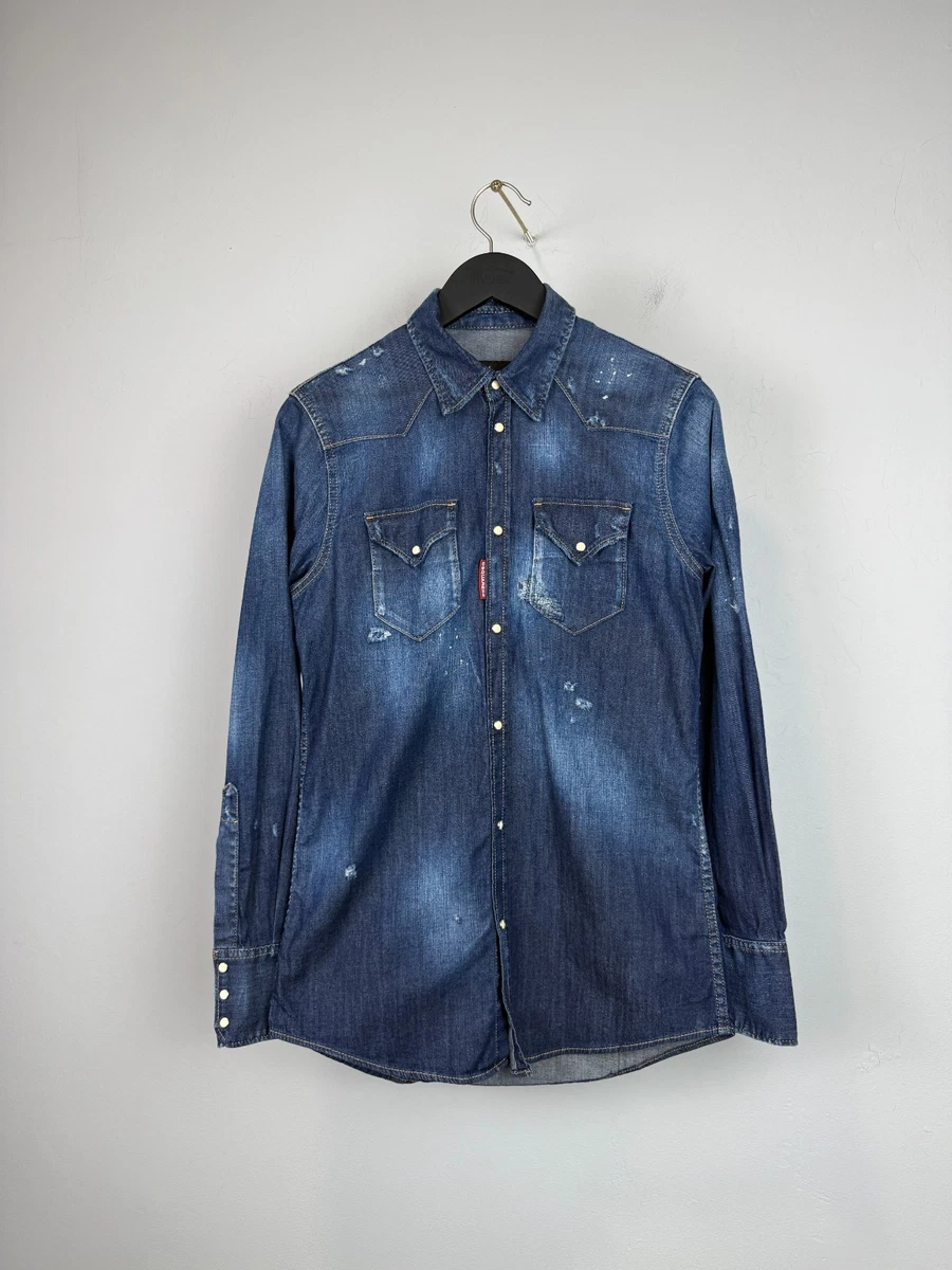Dsquared2 Denim Casual Button-Down Shirts for Men for sale | eBay