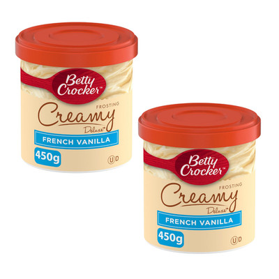 Betty Crocker Creamy Deluxe Frosting French Vanilla Gluten Free 450g (2 Packs)