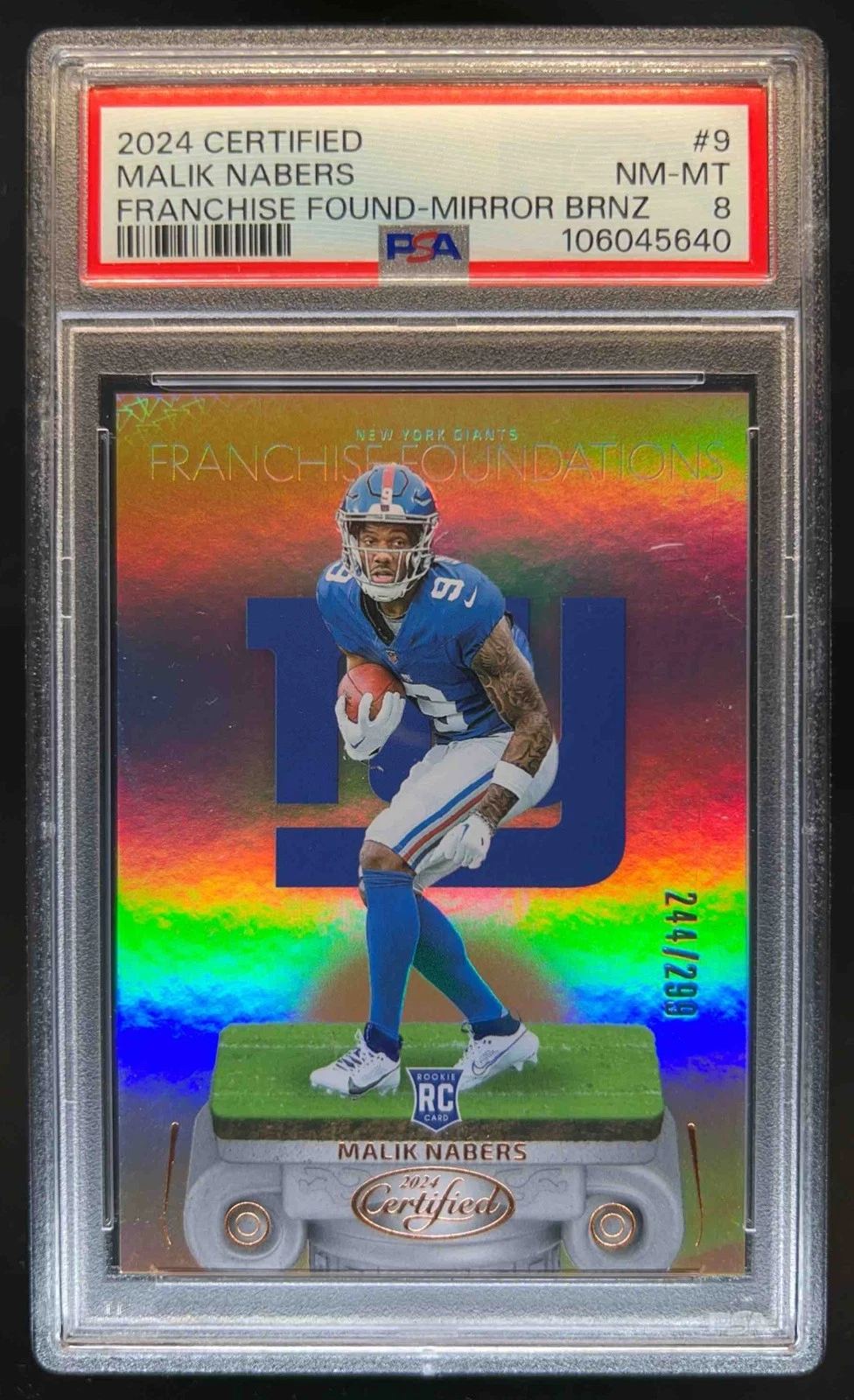 Malik Nabers Panini Certified Franchise Foundations #9 Mirror Teal