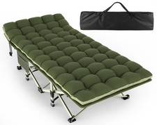 32in XXL Folding Camping Cot for Adults with Mattress, 900LBS Heavy Duty Port...