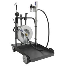 Sealey Oil Dispensing System Air Operated with 10Mtr Retractable Hose Reel