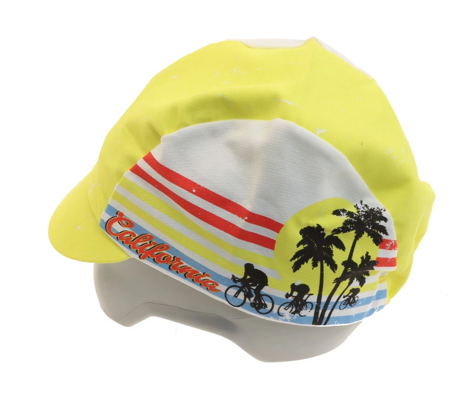 Gorra de Ciclismo Pace California Dreaming 100% Algodón Sarga Amarilla Hecha en EE. UU. NUEVA Foto 2 de 4