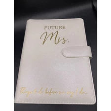 Wedding Planner Book and Organizer for The Bride -Faux Leather, Gold Foil