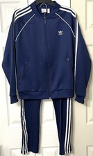 Adidas Tracksuit Mens Large Blue SST Superstar Firebird Trefoil Originals