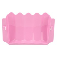 Simple Plastic Grass Feeder Pet Bowl Dish Rack Holder Rabbit Rat(Pink) FIS