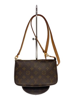 LOUIS VUITTON 1) Pochette Accessoires Monogram Canvas BRW PVC BRW