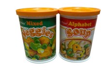 Vintage 1 Fisher Price Alphabet Soup With Letters 1987 And 1 Mixed Veggies Read