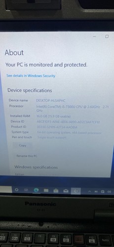 Panasonic Toughbook CF-31 MK6 I5-7300U 2.70ghz 16gb 512gb SSD 4G GPS _#26 - Zdjęcie 4 z 16