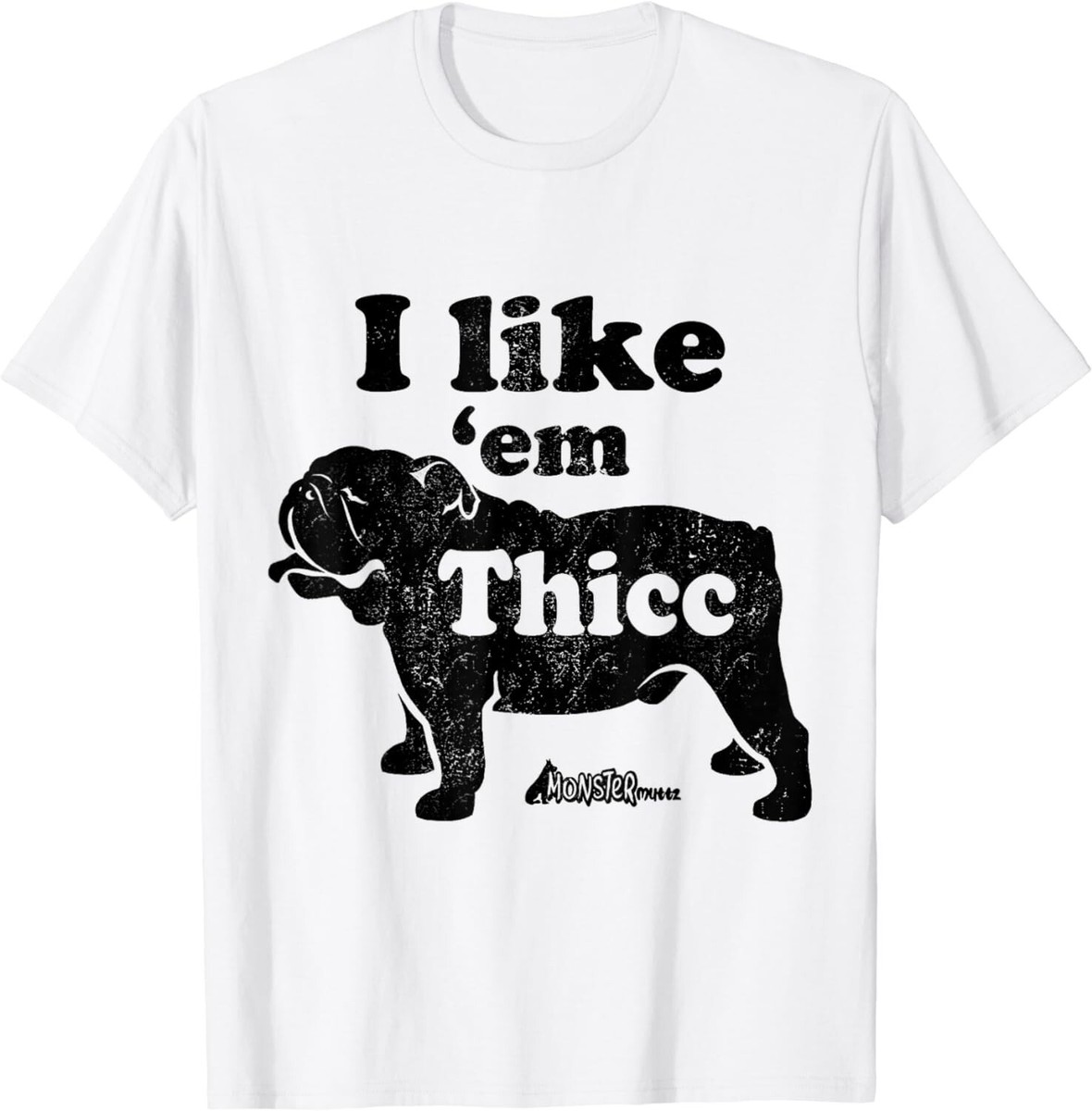 Funny English Bulldog, I Like Em Thicc, Dog Silhouette Gift Unisex