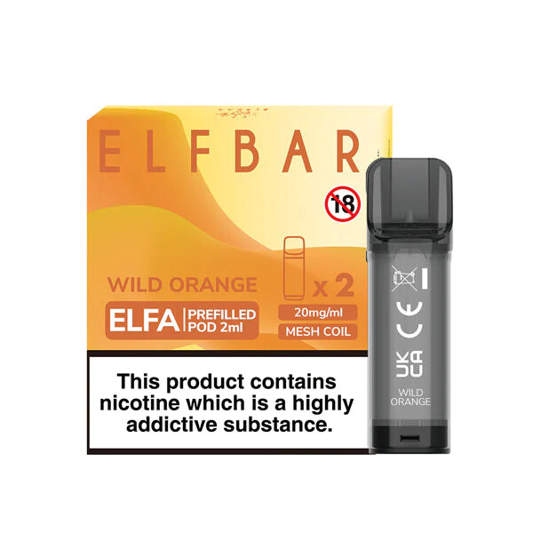 ELF BAR ELFA PODS REPLACEABLE PRE-FILLED | All Flavours | 2 Pack | 20MG |  2ML