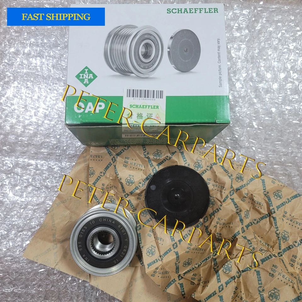 03C903119C Para VW SEAT AUDI SKODA Golf Mk5 Mk6 Plus Jetta Polea Alternador INA Foto 2 de 4