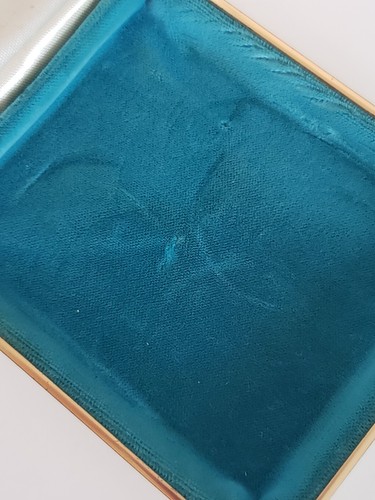 Caja de regalo de joyería Napier vintage forrada de terciopelo estuche rígido clásico de mediados de siglo - Imagen 2 de 11