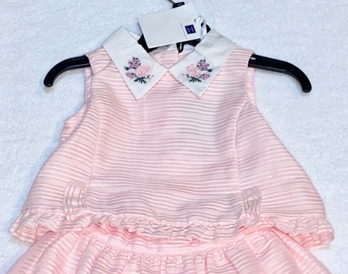 JANIE and JACK Pink Striped Organza Top & Skirt Set NEW Infant Girls 6 12 18 Mos - Picture 6 of 11