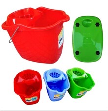 secchio mocio  mop con ruote rinforzato cm 40x30x30 10L