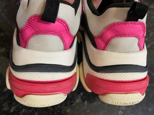 Balenciaga Triple S Low Sneaker Damen Weiß Rosa US 9 EUR 39 524039 - Bild 8 von 13