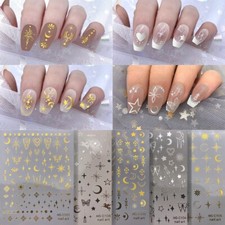 Galaxy Moon Sun Stars Nail Stickers Totem Hears Abstract Figures Lines