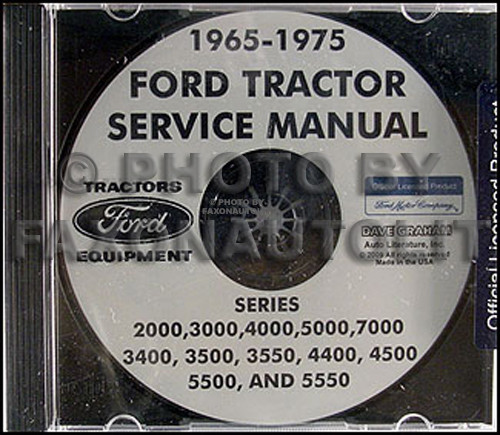 Ford Tractor Shop Manual CD 2000 3000 4000 5000 7000 Agricultural Repair Service - Picture 1 of 1
