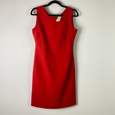 brooks brothers red dress Brooks Brothers Red Tie Back Sheath Dress Stretch 10 Bonotto Italian Fabric