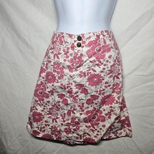 Vintage y2k pink floral coquette whismical mini skirt