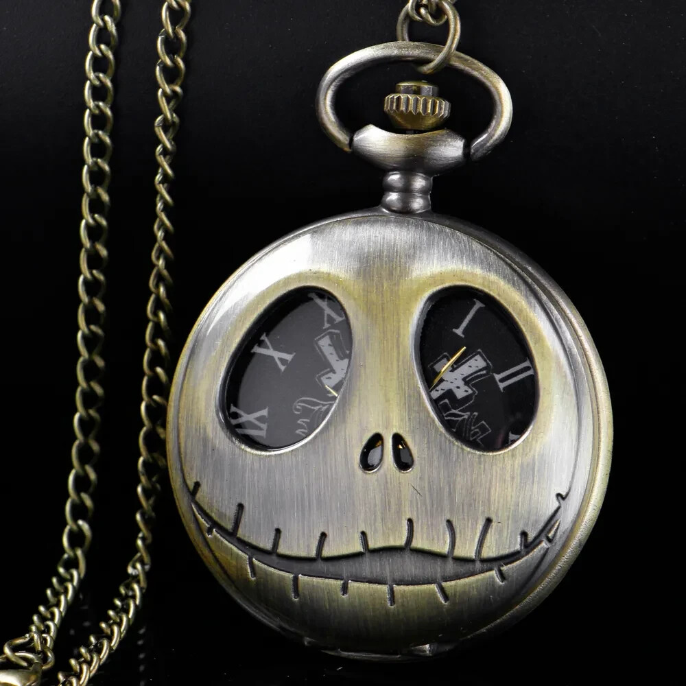 Jack skellington Nightmare Before Christmas Pocket Watches. Jack Skellington Pocket Watch, Halloween Jewelry, The  main image 3