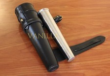 Saddle Hip Flask Stainless Steel Top Leather Case Fox Hunting Horse Riding Gift