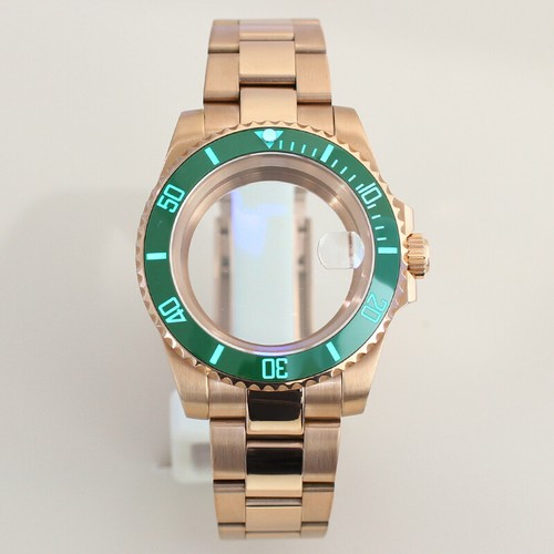 40mm Diver Watch Case strap 3C Luminescent Ceramic Ring For Seiko Nh35 2824 8215 - Picture 8 of 19