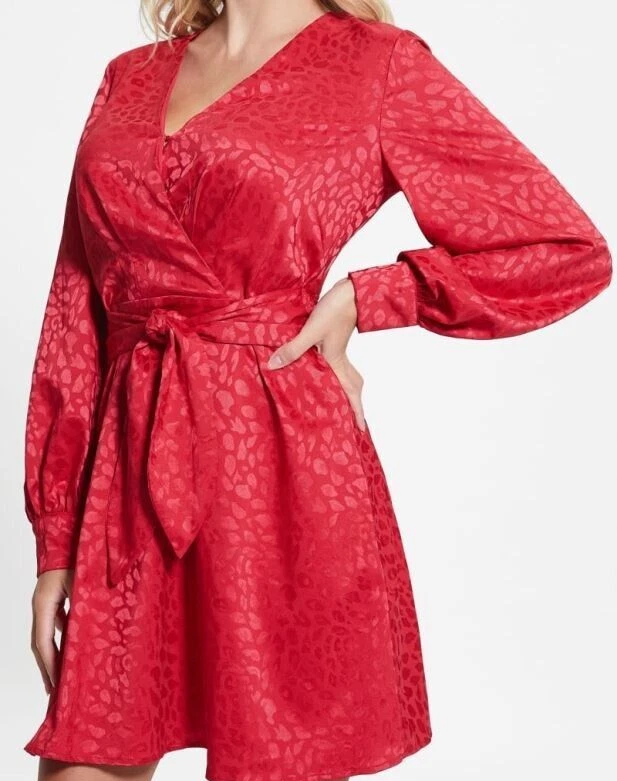 Mujer GUESS Brielle Leopardo Vestido Ropa Jugo de Frutas Rosa
