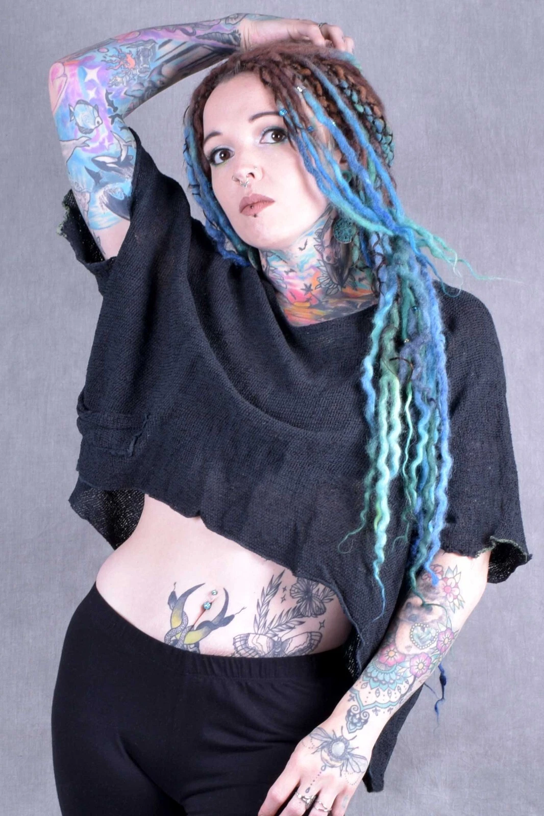 ORGANIC COTTON TOP Poncho Shawl Top Hippy Pixie Hippy Psytrance Festival
Opens in a new window or ta