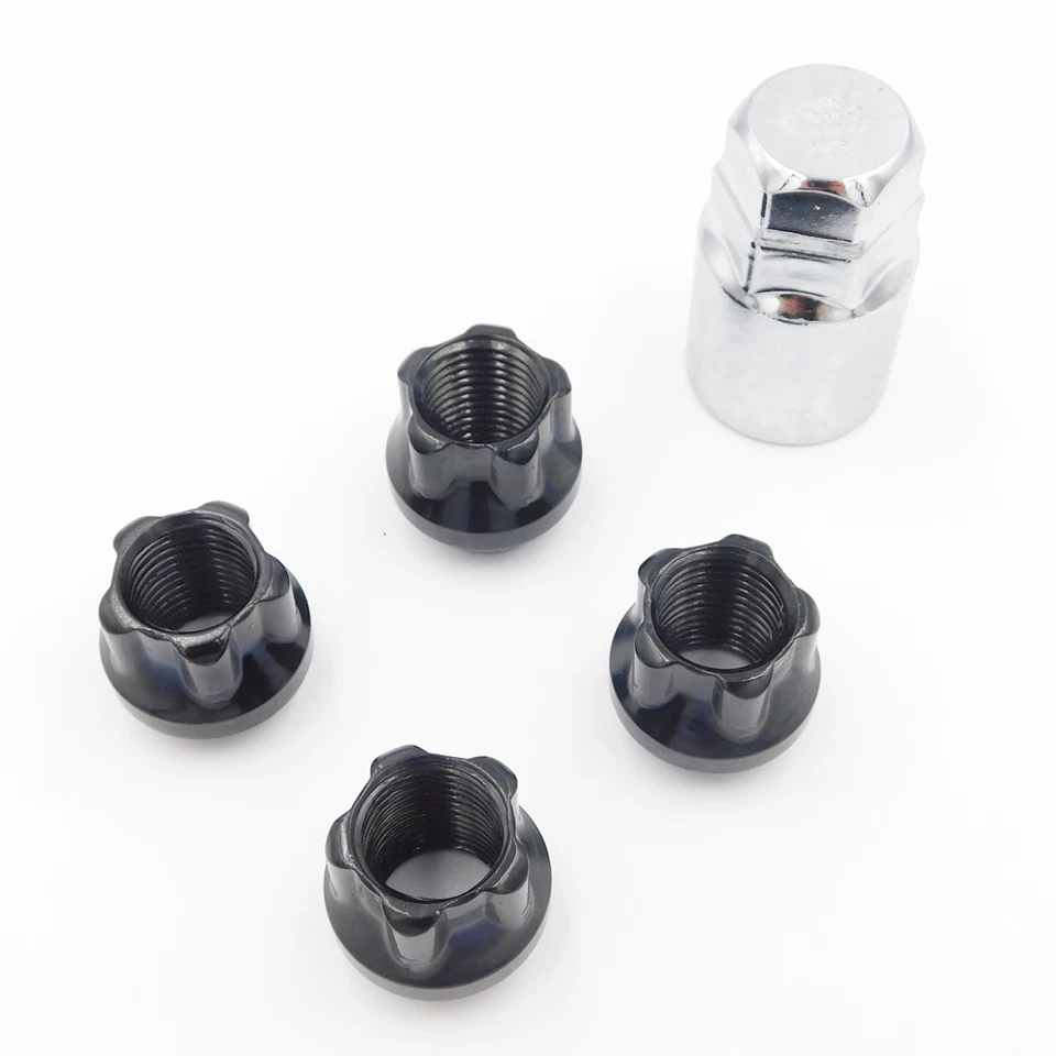Locking Wheel Nuts M12x1.5 Open (Black) For Ford Granada, Kuga, Mondeo - Image 2 of 4