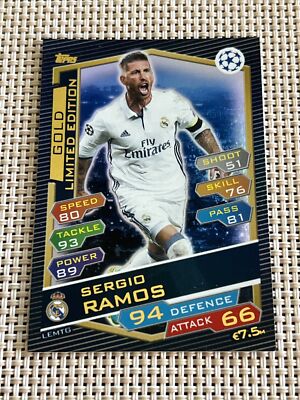 Topps Match Attax SERGIO RAMOS #LEMTG LIMITED EDITION GOLD