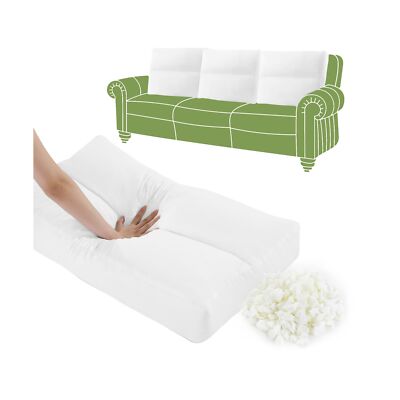 HOMBYS 3 Packs Shredded Memory Foam Couch Back Cushion Replacement, Stuffing ...
