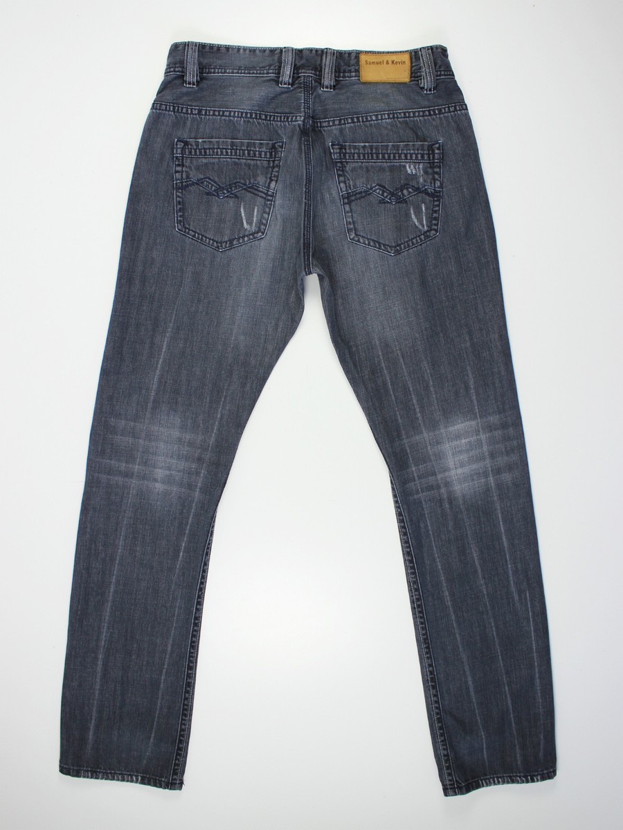 Samuel Kevin mens 32w leg 33L high rise slim straight fit grey