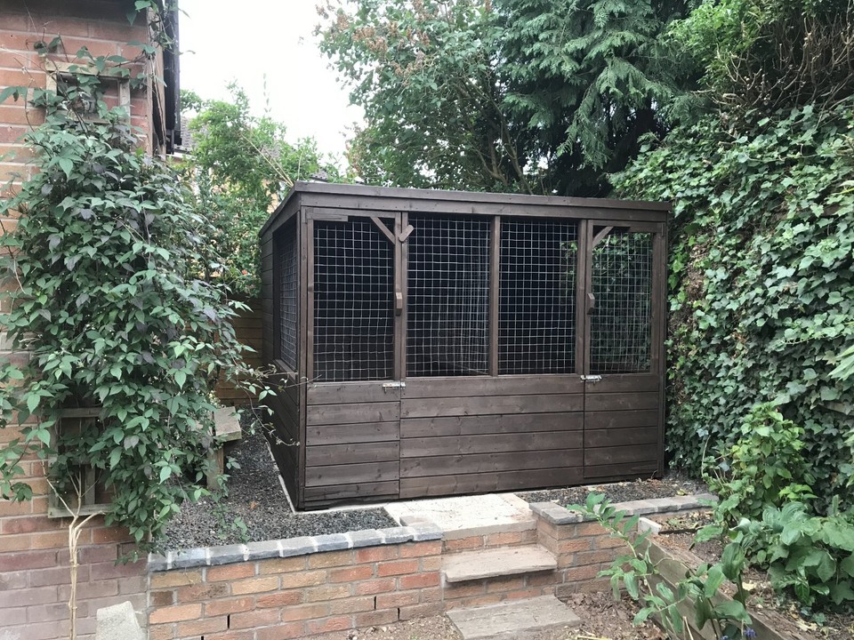 Double dog kennel and run 8ft x 8ft used eBay