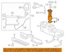 GM OEM 15-16 Sierra 2500 HD Fuel System Components-Fuel Pump 13585446