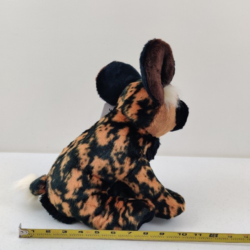 African Wild Dog Calico Hyena Plush Stuffed Animal Destination Nation Aurora - Picture 10 of 10
