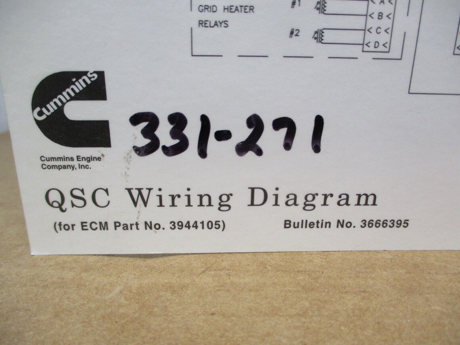 CUMMINS ISC WIRING SCHEMATIC DIAGRAM FOLDOUT 366626701 FOR ECM 3944105